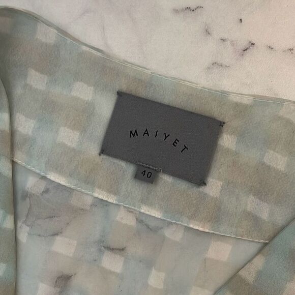 Maiyet Shirt Tail Silk Top 10/40 - Picture 7 of 8